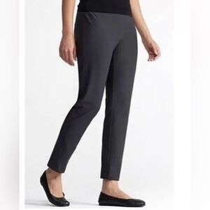 Eileen Fisher NWT Slim Ankle Charcoal Dress Pants washable